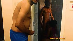 I fuck my friend's addicted wife Jezebel Queen in bathroom monster BBC creampie while hubby watches missionary cowgirl