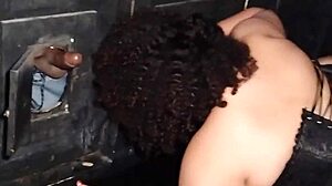 Took gf's sister to gloryhole and she swallowed that fat cock whole!