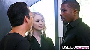 skinny blonde nerd lily rader tries big black cock