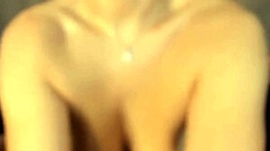 stepsister's big milky tits bounce in homemade massage toy play