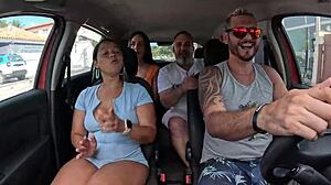 Ted Joins Couple Mari Chell for Backseat Ride with Candy Debby