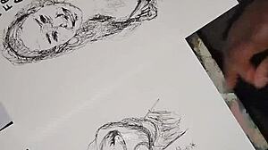 jeans groping massage ends with thick cum glazing her huge tits