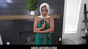 binky beaz teases neighbor into fucking her hijab teen pussy