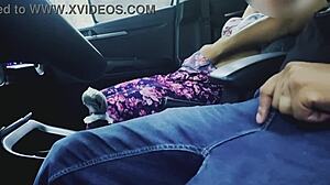 Best friend's sister sucks cock and fucks hard in car
