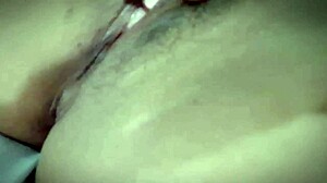 chubby milf solo masturbates wet hairy pussy big natural tits close-up after long day puffy nipples dripping