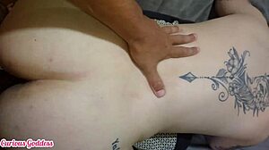 Curvy Milf Brunette Fingers Hairy Pussy Masturbates Big Ass Doggystyle