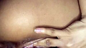 cute petite teen cums hard from solo pussy play!