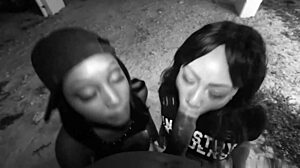 Two Miami sluts blackout suck huge cocks street doggystyle facials