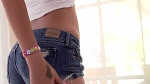 Esmi Lee's tanned body devours big cock in POV swallow
