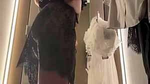 Horny Teen Fingers Pussy to Extreme Orgasm in Mall.