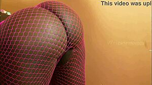 Bubble Butt Ebony Twerks Thong For Submissive Tease