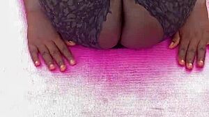 early morning workout flashes wet shaved housewife pussy outdoors