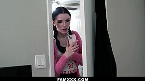 stepdad, i've crushed on you forever... please lick my shaved teen pussy in this taboo 3some ride