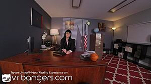 vr bangers marica hase hairy asian milf dominates skinny guy pov office heels