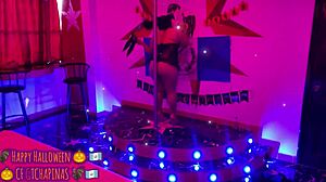 playboy bunny chapina bella shreds clothes for halloween runway surprise