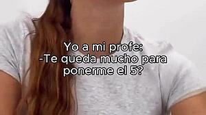 Who wouldn't give my Spanish teacher a sneaky classroom handjob after hours