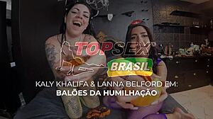 Lanna Belford and Kaly Khalifa Shake Massive Asses in Humiliating Balloon Fetish