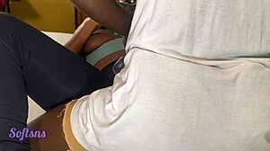 Think this skinny ebony babe in lingerie can handle my monster cock?