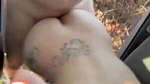 Bold Streetwalker Bent Over for Intense Public Pounding on Phat Ass with Pierced Nipples
