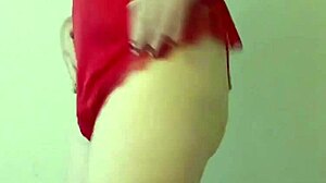 Pussless Panties Tease with Stockings Thong and Fishnet Flashing