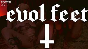 girls gagging on feet then licking hairy pussies deep