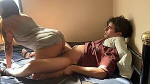 College classmate visits house for homework session