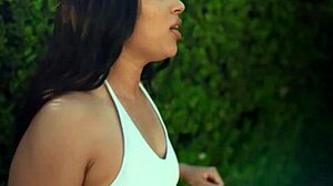 latina gags on black cock in reality face fuck