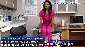 dr tampa examines neighbor misty addams' gyno in latex gloves