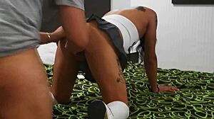 Mexican Shemale Schoolgirl Gaped by Monster Cock in Miniskirt