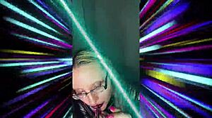 Bimbo Bra Turns Sissy with Glasses Jerk Instructions