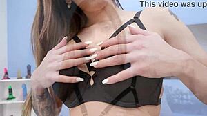 Deviant brunette ria sunn gulps piss in wild double penetration gangbang!