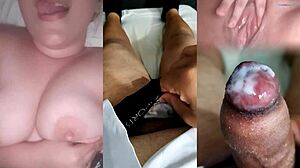 i couldn't resist her perfect tits teasing till i exploded on sheer red
