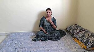 desi puja bhabhi rides cock with dirty talk lipstick