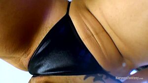 jade grinds her belly on panties in hypnotic thong dance fetish