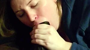 Samantha's Sloppy Deepthroat Sucks Black Cum Dry!