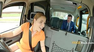 cab driver bangs amateur rider cowgirl style for cash outdoor