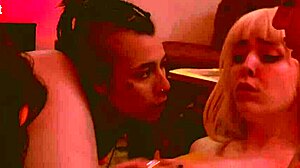 girls gagging on feet then licking hairy pussies deep