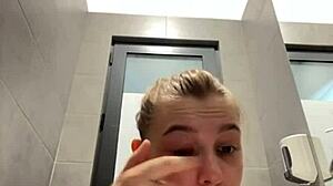 Teen Bursts into Orgasm Squirting in Fitting Room