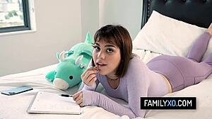 Naughty Stepdaughter Begs Dad's Pussy Spanking