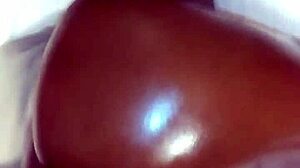 sexy petite ebony girlfriend worships huge bbc sideways pounding