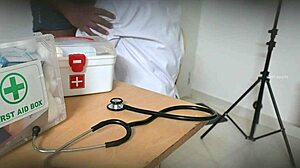 DOCTOR GRABS PATIENT COCK TO SCRATCH HER HORNY PUSSY ITCH!