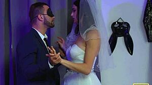 bride4k bride sneaks off for secret blowjob thrills on her big day