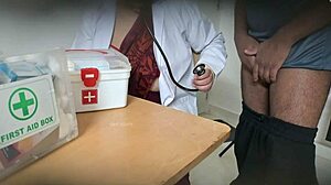 DOCTOR GRABS PATIENT COCK TO SCRATCH HER HORNY PUSSY ITCH!