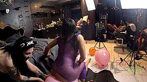 Lanna Belford and Kaly Khalifa Shake Massive Asses in Humiliating Balloon Fetish