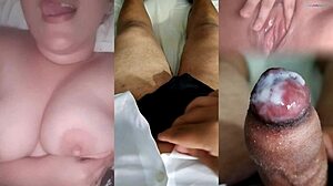 i couldn't resist her perfect tits teasing till i exploded on sheer red