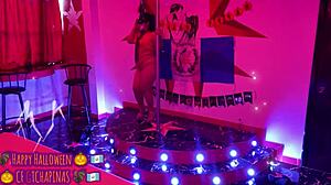 playboy bunny chapina bella shreds clothes for halloween runway surprise