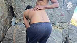 double beach pounding two brazilian asses at once