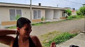 Post-party latina lifts skirt for stranger's house ride home