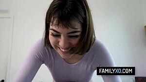 Naughty Stepdaughter Begs Dad's Pussy Spanking