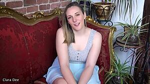 Chubby blonde neighbor joi vibrator chastity edging dirty talk